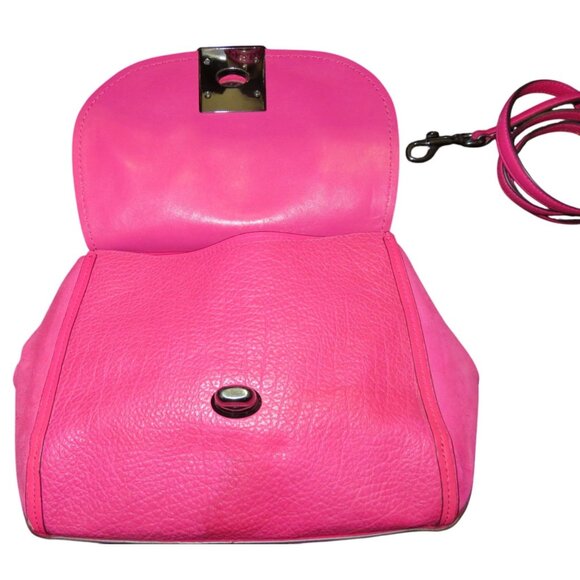 Coach 2016 Drifter Pink Mixed Leather Carryall Satchel 2 Way Crossbody Handbag - Picture 5 of 14